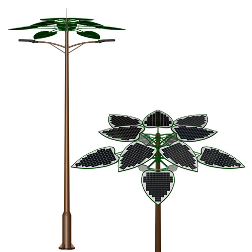 Tree-shaped solar street light