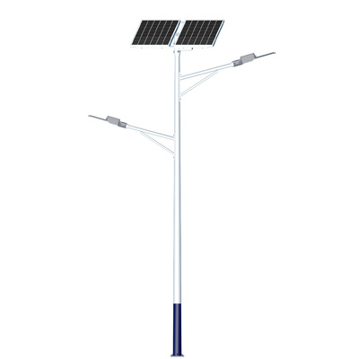 High-low arm solar street light