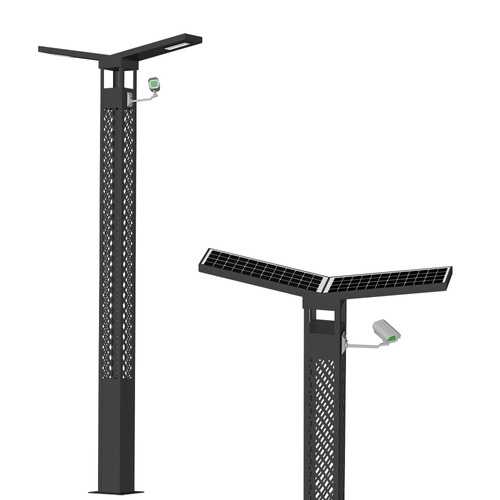 Solar garden post light